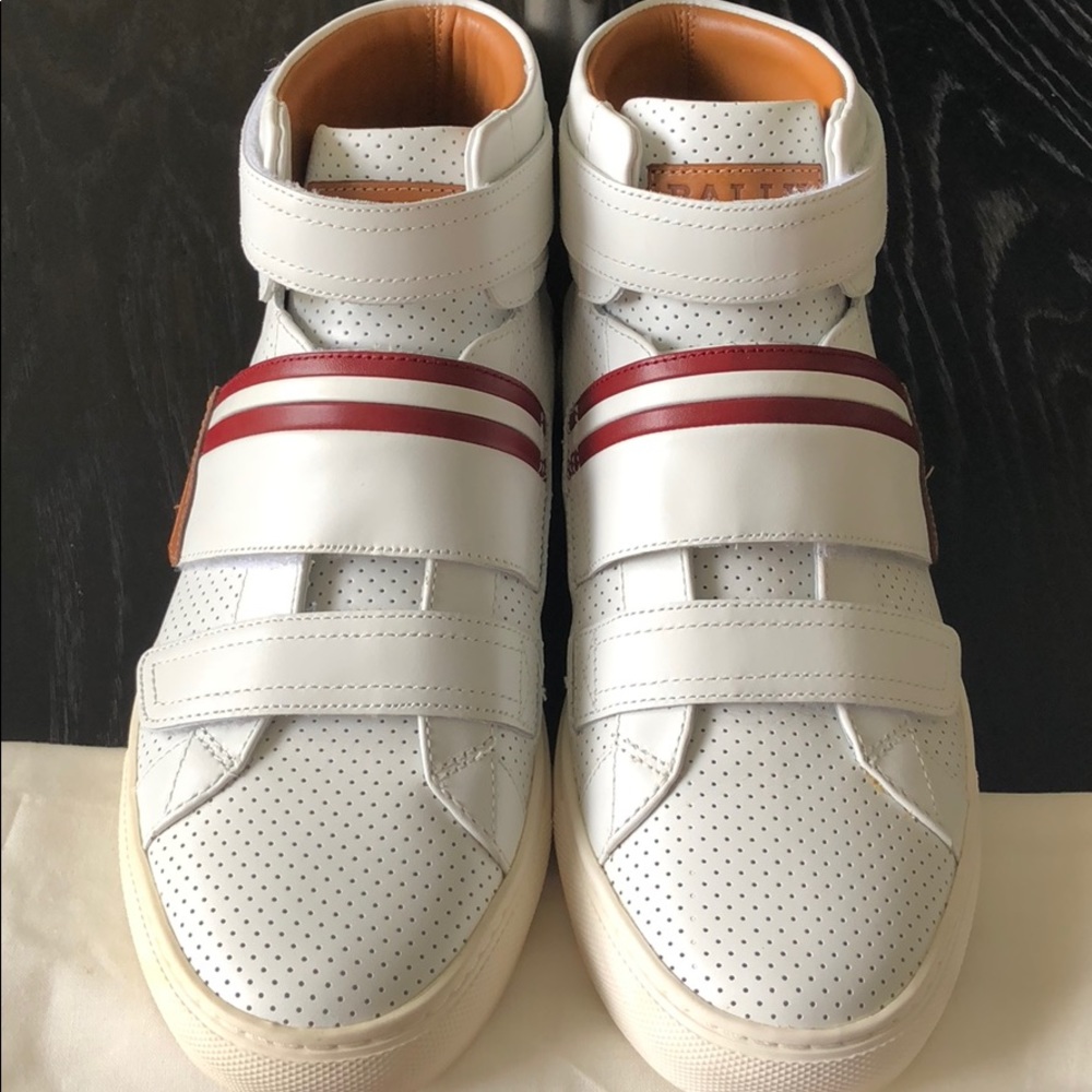 **SOLD** Bally Herick White calf Perforated